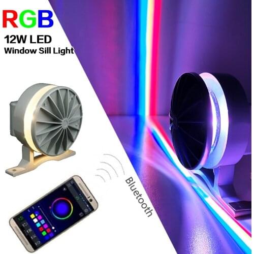 Bluetooth RGB LED Window sill light for KTV Hotel Bar Door Frame Wall Corridor Phone Wireless LED Lamps 360 Degree Flashing