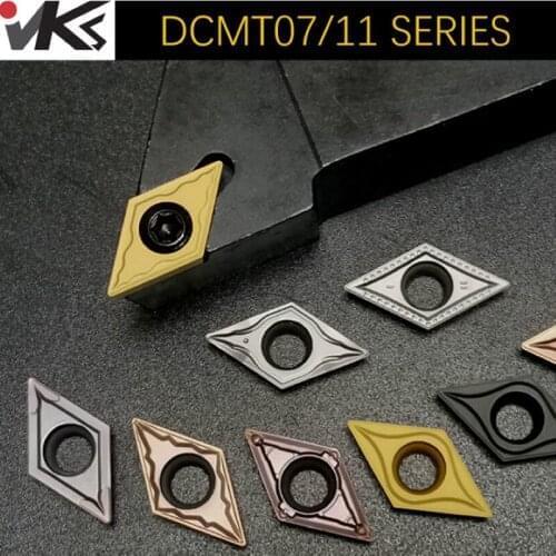 Tungsten Carbide Insert DCMT070204/08 Lathe Tools DCGT070202-AL Turning Cutter Steel/Stainless/Aluminum/Cast Iron CNC Router