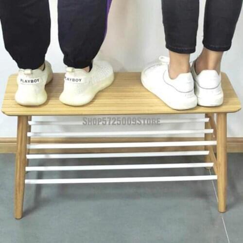 Japanese Style Shoe Changing Stool Narrow Household Door Shoe Cabinet Stool Entry Shoes Stool Net Red Nordic Entrance Shoes Shel