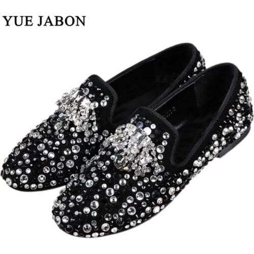 Genuine Leather Spring Autumn Flats For Woman Fashion crystal Loafers Female Slip On Vintage Flat Shoes Woman Sapato Feminino