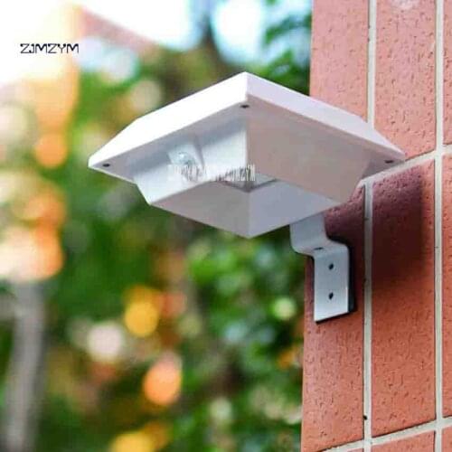 ZJMZYM 50pcs/lot Solar Wall Light YH0416A-PIR Human Body Induction Lighting Household Street Lights Outdoor Waterproof Wall Lamp