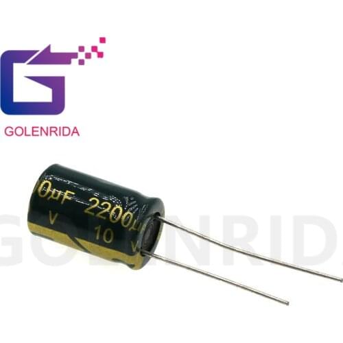 10PCS Electrolytic capacitor 10V2200uF 10*17 aluminum electrolytic capacitor 2200uf 10V