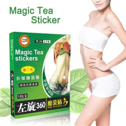 10pcs Magic Tea Slimming Navel Sticker Weight Lose Products Slim Patch Burning Fat Patches Hot Body Shaping Slimming Stickers