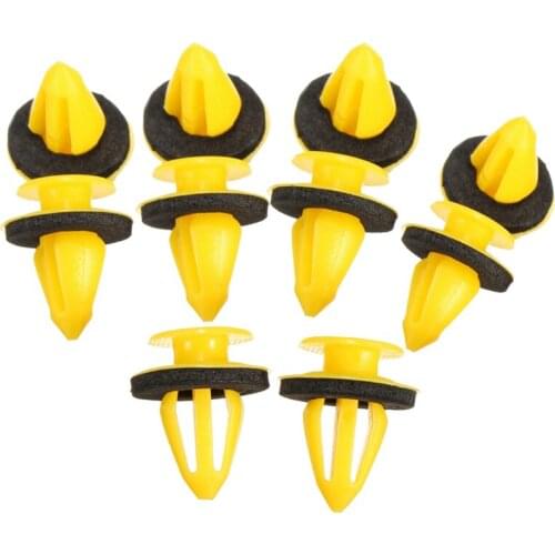 10x Windscreen Side A Pillar Yellow Fastener Trim Clips For Land Rover Discovery