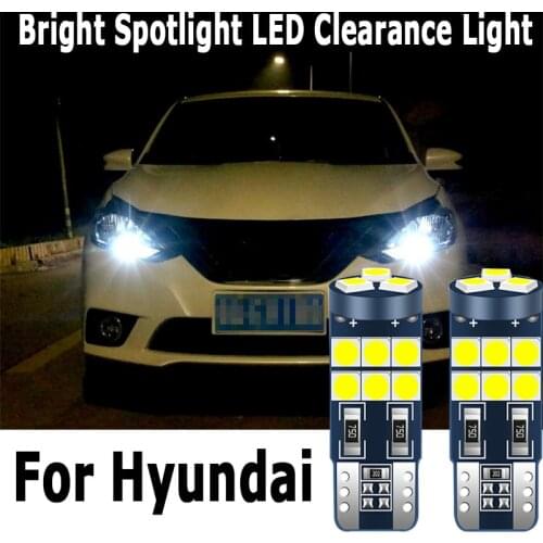 2pcs Car LED Clearance Lights W5W T10 Bulb Lamp For Hyundai solaris ix35 creta getz elantra santa fe tucson i40 i30 Accent Azera
