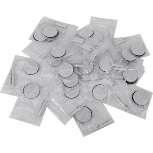 50Pcs/Lot EMS Acupuncture Body Massager Digital Therapy Machine Round 30mm Replacement Electrode Pads/Patches Non-Woven