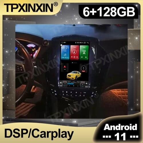 128G Android 11.0 Tesla IPS Screen Car Radio For Cadillac SRX 2008 - 2012 Auto Multimedia DVD Player Navigation Stereo GPS 2din