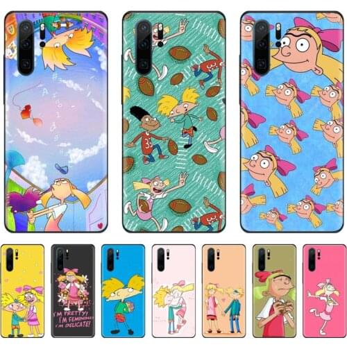 Funny cartoon Hey Arnold Helga love Phone Case For Huawei P9 P10 P20 P30 Pro Lite smart Mate 10 Lite 20 Y5 Y6 Y7 2018 2019