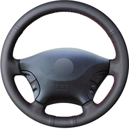 Black Artificial Leather Hand-stitched No-slip Car Steering Wheel Cover for Mercedes Benz W639 Viano Vito Volkswagen VW Crafter