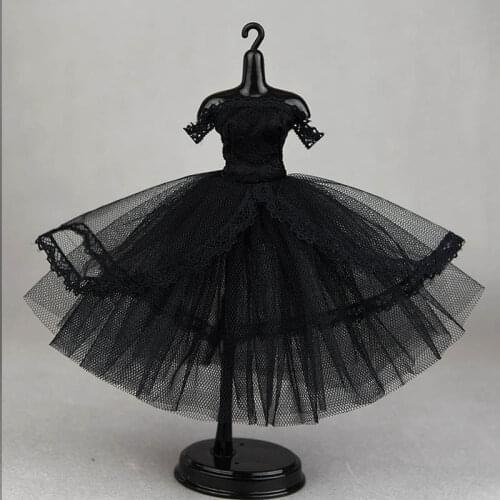 Black Lace Princess Dress for Barbie Doll Outfits Party Dresses Clothing for Blythe Doll Clothes Dolls Accessories Dollhouse Toy