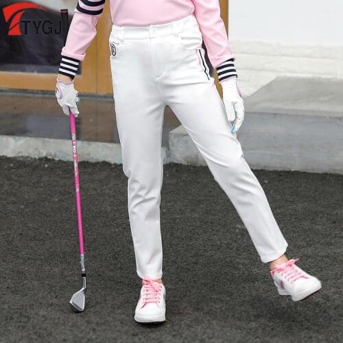 Children High Elastic Golf Pants Boys Girls Long Pants Sweatpants Boys Girls Comfortable Sports Golf Trousers D0971