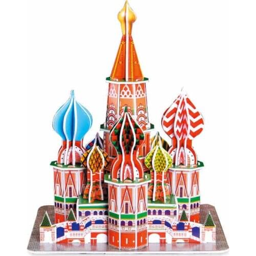 Build models Le Cubic Three-dimensional Jigsaw Puzzle 3d Kids Russia Basils Cathedral Model Unisex Movie & Tv 2020