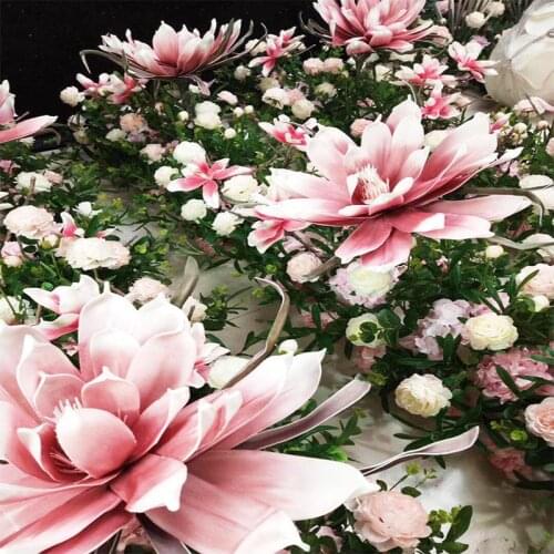 80cm Simulation Magnolia Flower Head Fake Foam Flowers for Wedding Flowers Wall Background Home Garden Decoration Display Orchid
