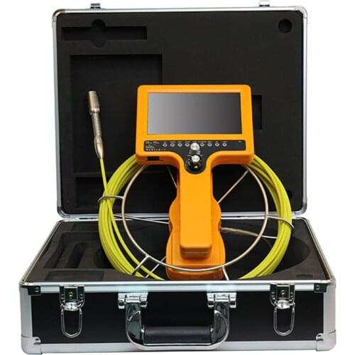 23mm 7inch Screen Handle Drain Pipe Video Inspection Camera with DVR Recording 30m Meter Counter Cable 512Hz Transmitter