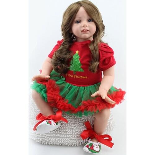 Bebes doll with Pure handmade simulation doll 60cm simulation baby clothing model girls Festival gift box toys