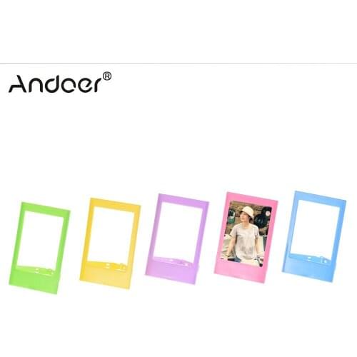 Andoer 3" Mini Plastic Table Photo Frame for Fujifilm Instax mini 8 mini9 7s 90 25 50s SP-1 SP-2 Film, 10 Pack, 5 Colors