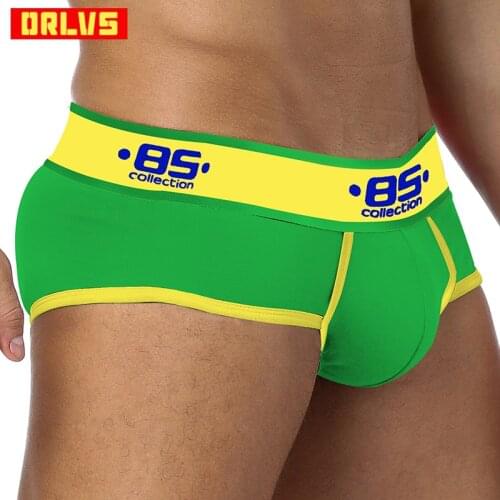 ORLVS Men Briefs Underwear Mens Sexy Breathable Underpants Modal Comfortable Mens Underwear Shorts Cueca Gay Male Panties