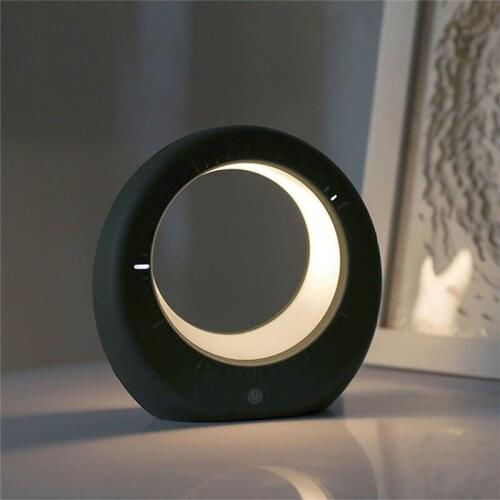First-line time night light USB charging moon clock light Nordic bedside lamp LED table lamp