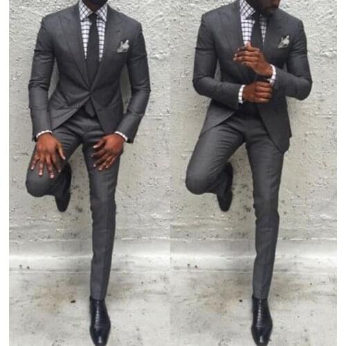 New Fashion Men Pants Suit Slim Fit Jacket Best Man Business Party Classic Tuxedos 2 Pieces Prom Costume Homme Jacket Pants Set