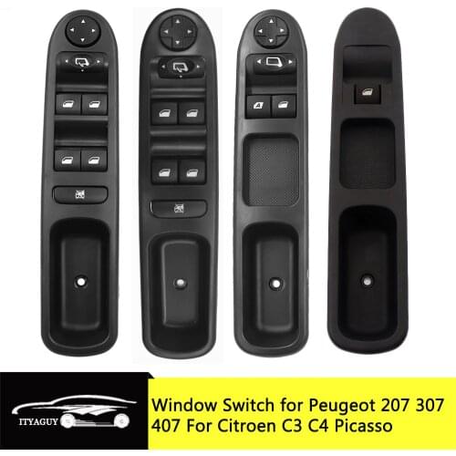Electric Power Window Control Switch for Peugeot 207 307 For Citroen C3 Picasso 2000+ 6554KT 6554QC 6490EH 6490HQ 6554QF 6554QG