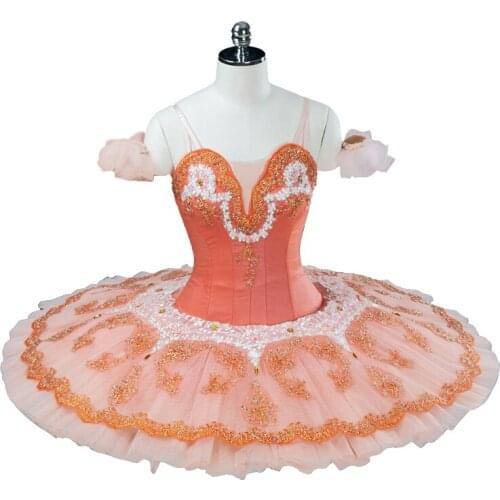 Girls peach fairy ballet tutu pink professional ballet tutus for women nutcracker tutu ballet stage costumes tutu pancakeBT9124