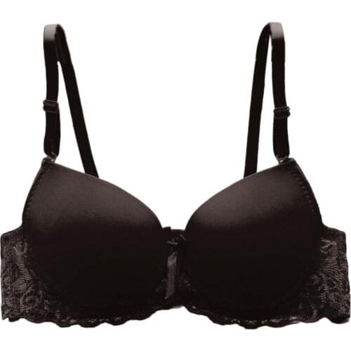 Sexy Women Solid Color Lace Push Up Underwired Bra Thin Brassiere Underwear бюстгальтеры для женщин 2021