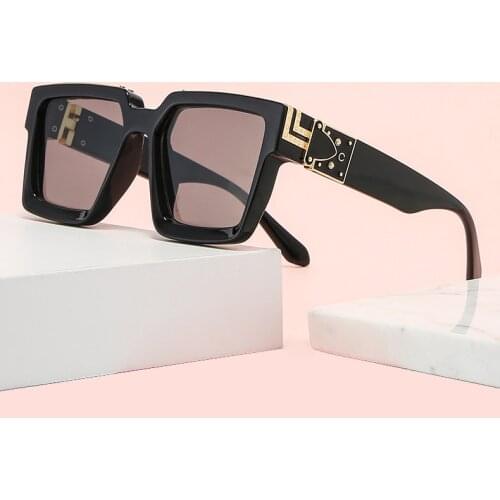 Luxury Brand Designer Square Sunglasses Men Women 2021new Fashion Thick Frame Glasses Mens UV400 Male Celebrity UV400