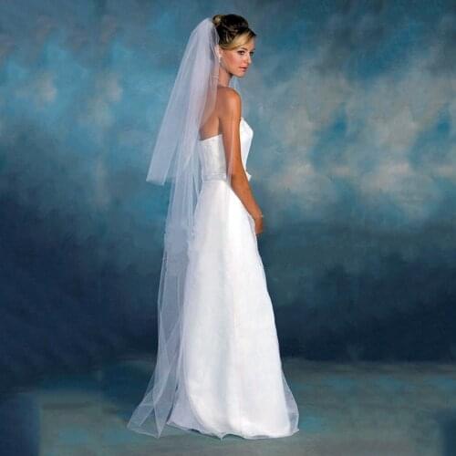 White Ivory Black Cut Edge Bridal Wedding veil Accessories Veils With Comb velos para la iglesia blondas para velos de novia