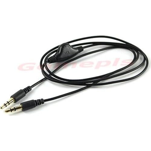 3.5mm M/M Stereo Headphone Extension Cable Cord With Volume Control Black