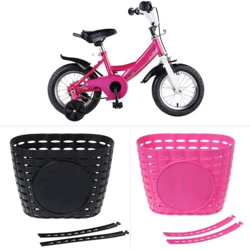 Bicycle Basket Hollow Children Bike Tricycle Scooter Storage Front Handlebar Plastic Carrier Cycling Kids Riding Shopping