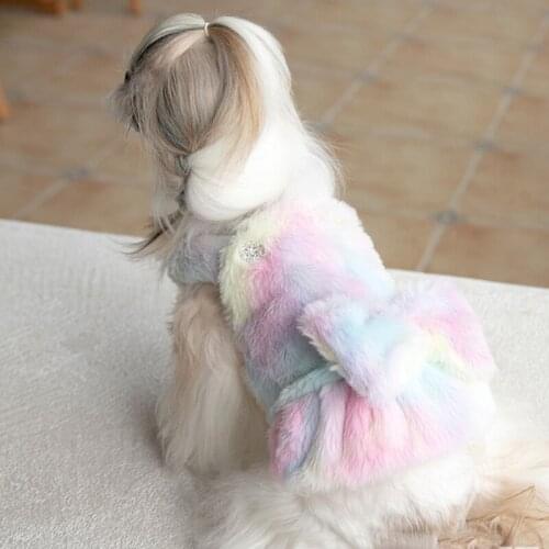 Cat Puppy Skirt Winter Dog Dress Pomeranian Chihuahua Yorkshire Shih Tzu Bichon Terriers Poodle Schnauzer Maltese Pet Clothes