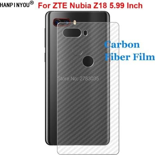 For ZTE Nubia Z18 5.99" New Durable 3D Anti-fingerprint Carbon Fiber Back Film Rear Sticker Screen Protector (Not Tempered Glass