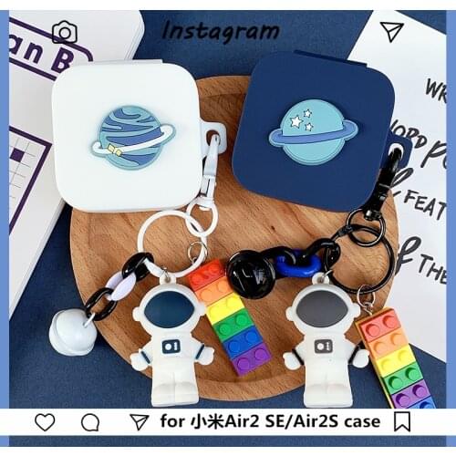 Cute Astronaut Protective Silicone Case For Xiaomi Air2 SE Shell For Mi Airdots Pro2 SE Soft Shockproof Cover For MI Air 2 SE