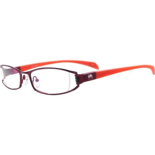 Women Fashion Metal Rectangular Full Rim Glasses Frame For Prescription Myopia Reading Progressive Lenses