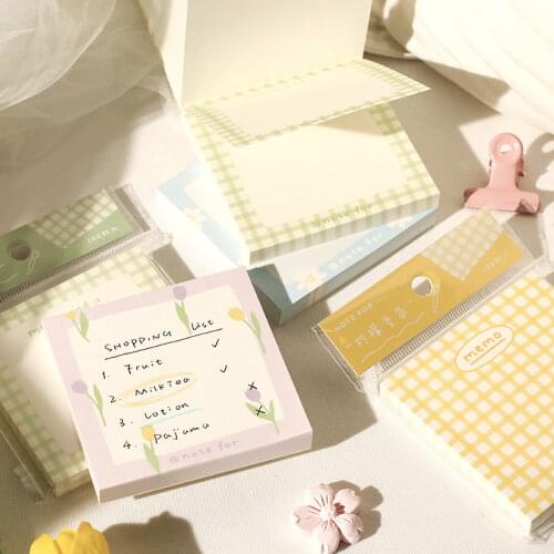 100sheets/pack Cute Sticky Note Student Message Sticker Creative Memo Pad Scrapbooking School Label Stationery