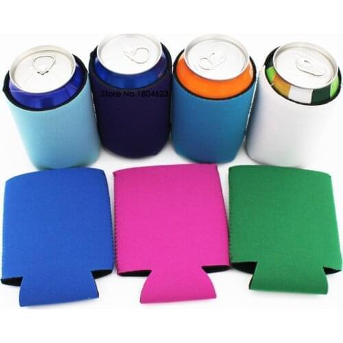 6 Pieces Multi Colors Anniversary Party Decor Custom Neoprene Can Cooler Wedding Gifts Foldable Stubby Holders Drink Insulators