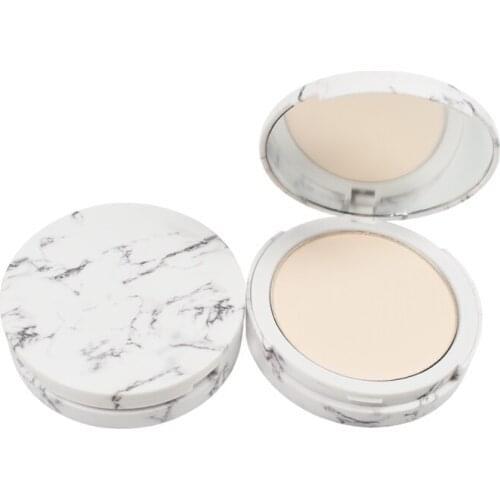 Marble Face Powder Custom Private Label Makeup Full Coverage Matte Concealer Pressed Compact Powder with Puff