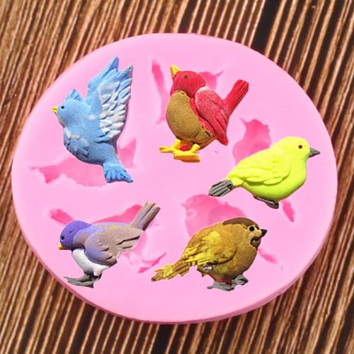 3D Pigeon Birds Silicone Molds Cupcake Baking Fondant Chocolate Mould DIY Party Cake Decorating Tools Candy Polymer Clay Moulds