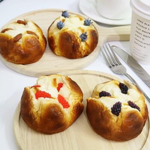 4pcs / set Simulation bread food model props fruit food food cake model cabinet window decoration decoration shooting