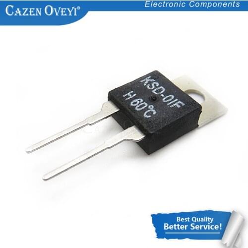 5pcs/lot KSD-01F 40/45/50/55/60/65/70/80/85 degree normally closed thermostat switch Temperature Control TO-220 KSD-01