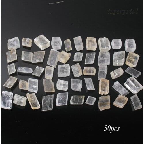 50pcs Cube Small Yellow and White Calcite Rough Specimen Crystal Decoration