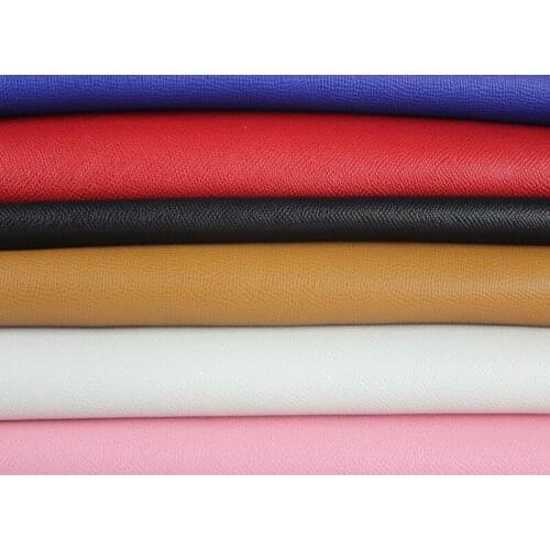 Quality real embossed yellow leather / palm grain genuine split cow leather / coated cow split leather fabric/ 1.5mm thick