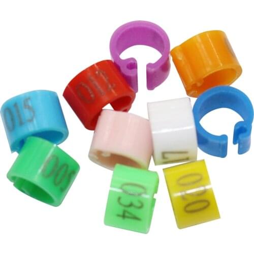 Inner Diameter 6mm Pigeon Leg Poultry Dove Bird Parrot Clip Rings Band Foot Ring Pigeon Supplies NO.001~100 Bird Appliances