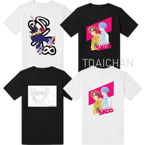 Anime SK8 The Infinity Reki Cosplay Costume Fashion T-shirt Hoodie Tops SK Eight Sweatshirt Summer Oversize Short Sleeve Unisex