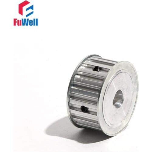 L Type Timing Pulley with Keyway L-20 16/21/27mm Belt Width Transmission Belt Pulley Aluminum Alloy 20Teeth Toothed Pulley