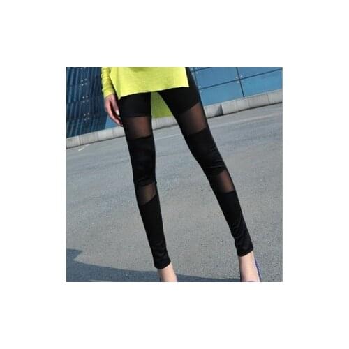 Punk rock leggings plus size black leggings for ladies black transparent leggings women silk lace womens pants plus size