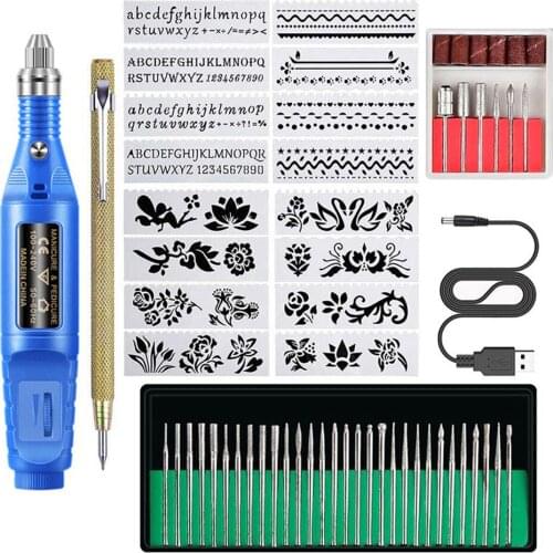 Mini Electric Nail Drill Kit Carving Sanding Polishing Pen DIY Nail Art Tool Kit B88