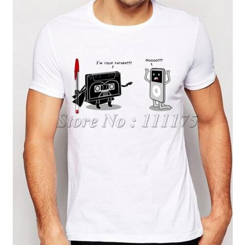 2019 Newest Mens Funny Music Player Printed T-Shirt Summer Cool Tops Fashion Tees