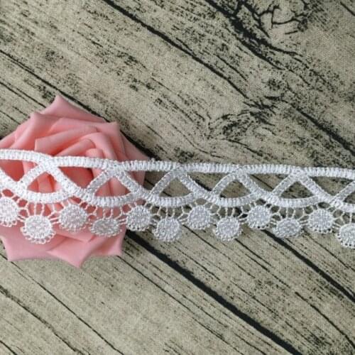 New Arrival White Black Polyester Guipure Lace Trims For Sewing DIY Craft Accessories Tassel Curtain Lace Free Shipping 15Yards