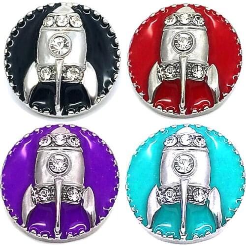 Wholesale w341 3D 18mm 25mm rhinestone metal snap button for Bracelet Necklace Interchangeable Jewelry Women accessorie